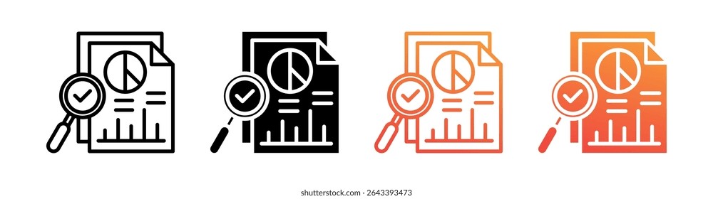 Predicción Multi Style Icon Set Vector