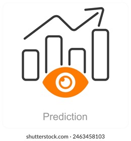 Concepto de icono de predicción y tendencia