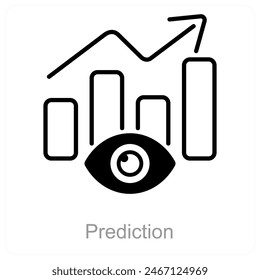 Concepto de icono de predicción y tendencia