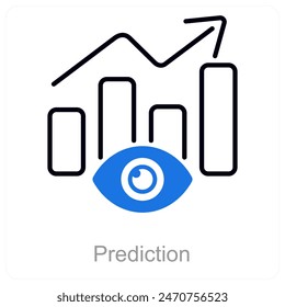 Concepto de icono de predicción y tendencia