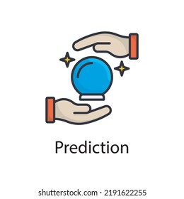 Prediction vector filled outline Icon Design illustration. Miscellaneous Symbol on White background EPS 10 File