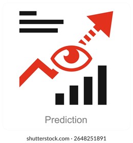 Prediction vector icon concept design