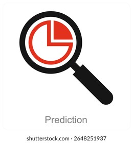 Prediction vector icon concept design