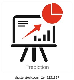 Prediction vector icon concept design