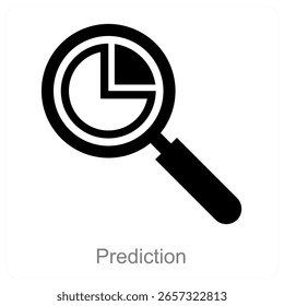 Prediction vector icon concept design