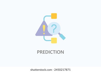 Ilustración de Vector de predicción, ícono o símbolo de logotipo