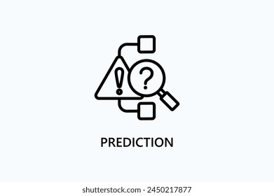 Ilustración de Vector de predicción, ícono o símbolo de logotipo