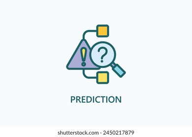 Ilustración de Vector de predicción, ícono o símbolo de logotipo