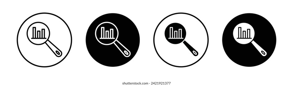 Ilustración de iconos de la línea del vector de predicción.