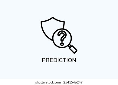 Predicción Vector O Logo Signo Símbolo Ilustración