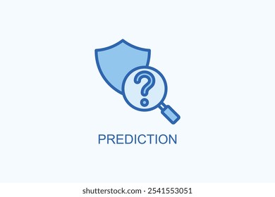 Vector de predicción o ilustración de símbolo de logotipo