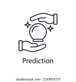 Prediction vector outline Icon Design illustration. Miscellaneous Symbol on White background EPS 10 File