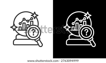 Prediction White Icon Set Vector