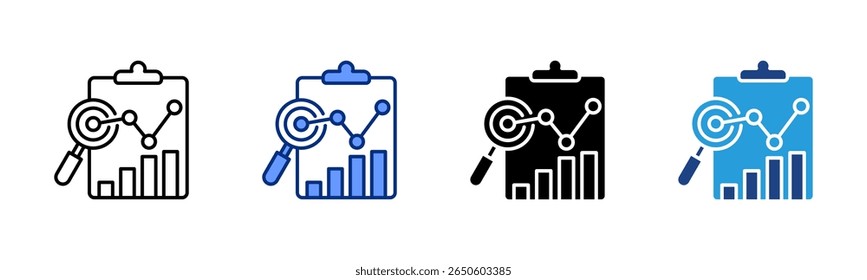Predictive Analysis icon sheet multiple style collection