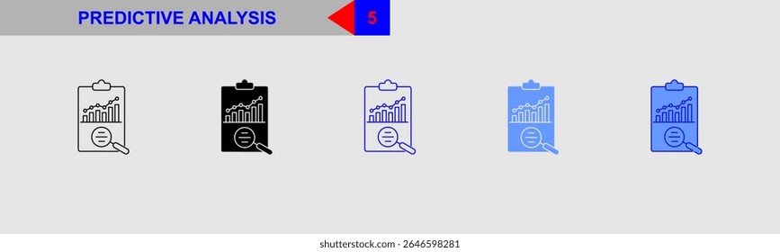 Predictive Analysis Process Maintenance Icon Set