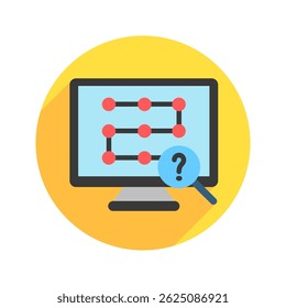Predictive Analysis rounded color, mini illustration icon. use for modern concept, print, UI, UX kit, web and app development. Vector EPS 10, related to artificial intelligence, technology theme