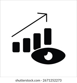 ícones de análise preditiva. ilustração de vetor sólido simples