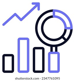 Icono analítico predictivo, para uiux, infografía, etc