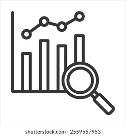 Predictive Analytic Outline Icon Vector Illustration