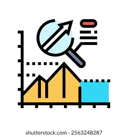 predictive analytics big data color icon vector. predictive analytics big data sign. isolated symbol illustration