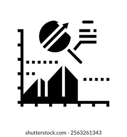 predictive analytics big data glyph icon vector. predictive analytics big data sign. isolated symbol illustration