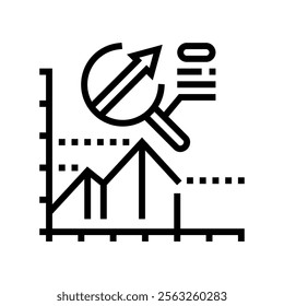 predictive analytics big data line icon vector. predictive analytics big data sign. isolated contour symbol black illustration