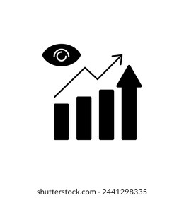 icono de línea de concepto de análisis predictivo. Ilustración de elementos simples. diseño de símbolos de esquema de concepto de análisis predictivo.