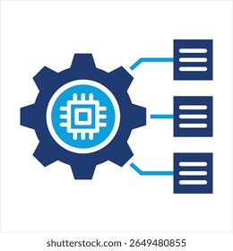 Predictive Analytics Flat Blue Icon Vector Illustration