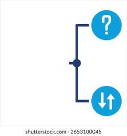 Ilustração de Vetor de Ícone Azul Plano de Análise Preditiva