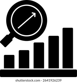 Predictive Analytics Glyph Vector Icon Design