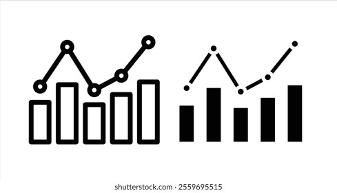 Predictive analytics Icon collection in filled and stroke style.