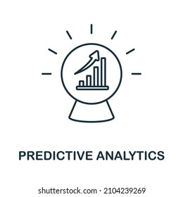 Predictive Analytics icon. Line element from customer relationship collection. Linear Predictive Analytics icon sign for web design, infographics and more.