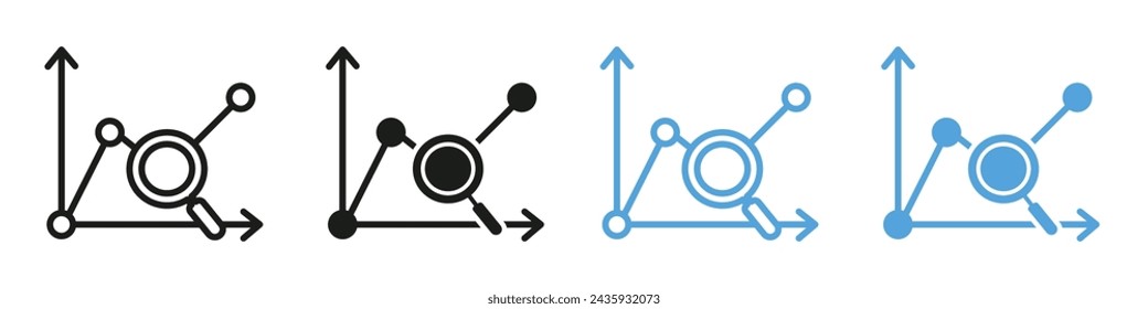 Icono de análisis predictivo en estilo relleno