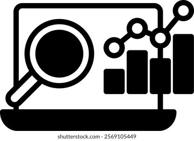 Predictive Analytics Icon Mixed Vector Illustration