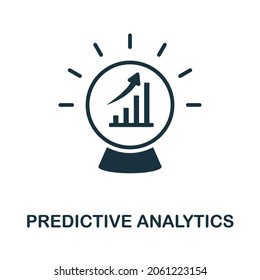 Predictive Analytics icon. Monochrome sign from customer relationship collection. Creative Predictive Analytics icon illustration for web design, infographics and more