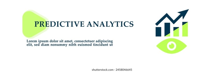 Predictive analytics icon on vector illustration concept. For background presentation, infographics, promotion or web banner graphics. 