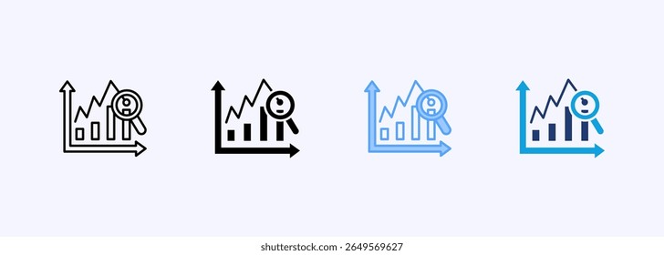 Predictive Analytics Icon Set Multiple Style Collection
