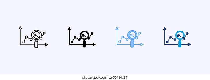 Predictive Analytics Icon Set Multiple Style Collection