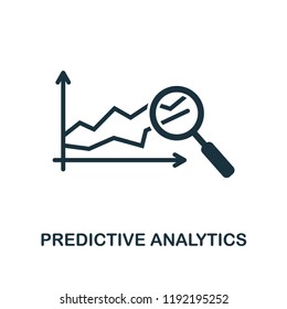 Predictive Analytics icon. Simple style design from industry 4.0 collection. UX and UI. Pixel perfect premium predictive analytics icon. For web design, apps and printing usage.