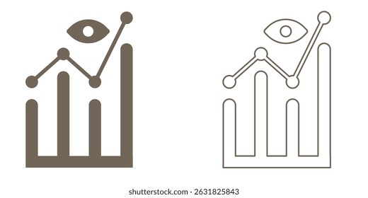 PREDICTIVE ANALYTICS icon. solid and line icon