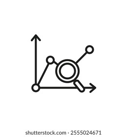 Predictive analytics icon Symbol mark in Outline style