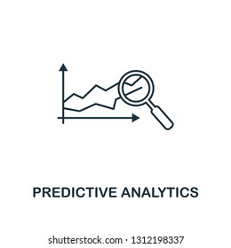 Predictive Analytics icon. Thin line style industry 4.0 icons collection. UI and UX. Pixel perfect predictive analytics icon for web design, apps, software usage