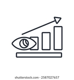 Predictive analytics icon. vector.Editable stroke.linear style sign for use web design,logo.Symbol illustration.