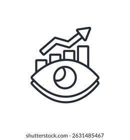 predictive analytics icon. vector.Editable stroke.linear style sign for use web design,logo.Symbol illustration.