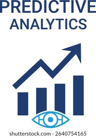 Predictive Analytics icons. Containing machine learning, data science, AI, virtual assistant, generative AI, technology, Turing test and more. Solid vector icons collection.