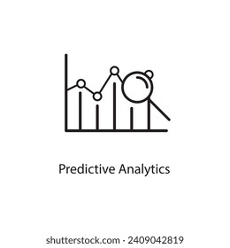 Predictive Analytics vector icon, Analytics icon for computer and mobile. flat illustration on white background..eps