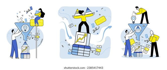 Predictive analytics vector illustration. Innovation in predictive analytics has revolutionized way businesses analyze data and make predictions Predictive analytics plays crucial role in analyzing