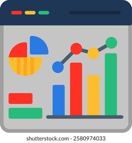 Predictive Chart Flat Illustration Vector Design