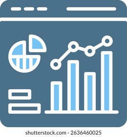 Predictive Chart Glyph Two Colour Icon