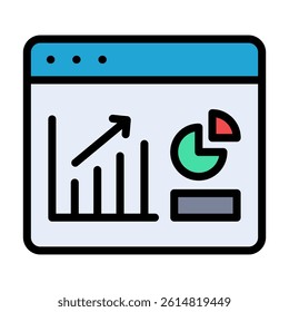 Predictive Chart Icon Element For Design